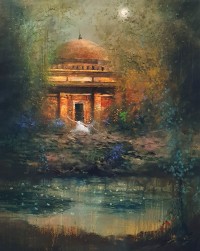 A. Q. Arif, 22 x 28 Inch, Oil on Canvas, Cityscape Painting, AC-AQ-550